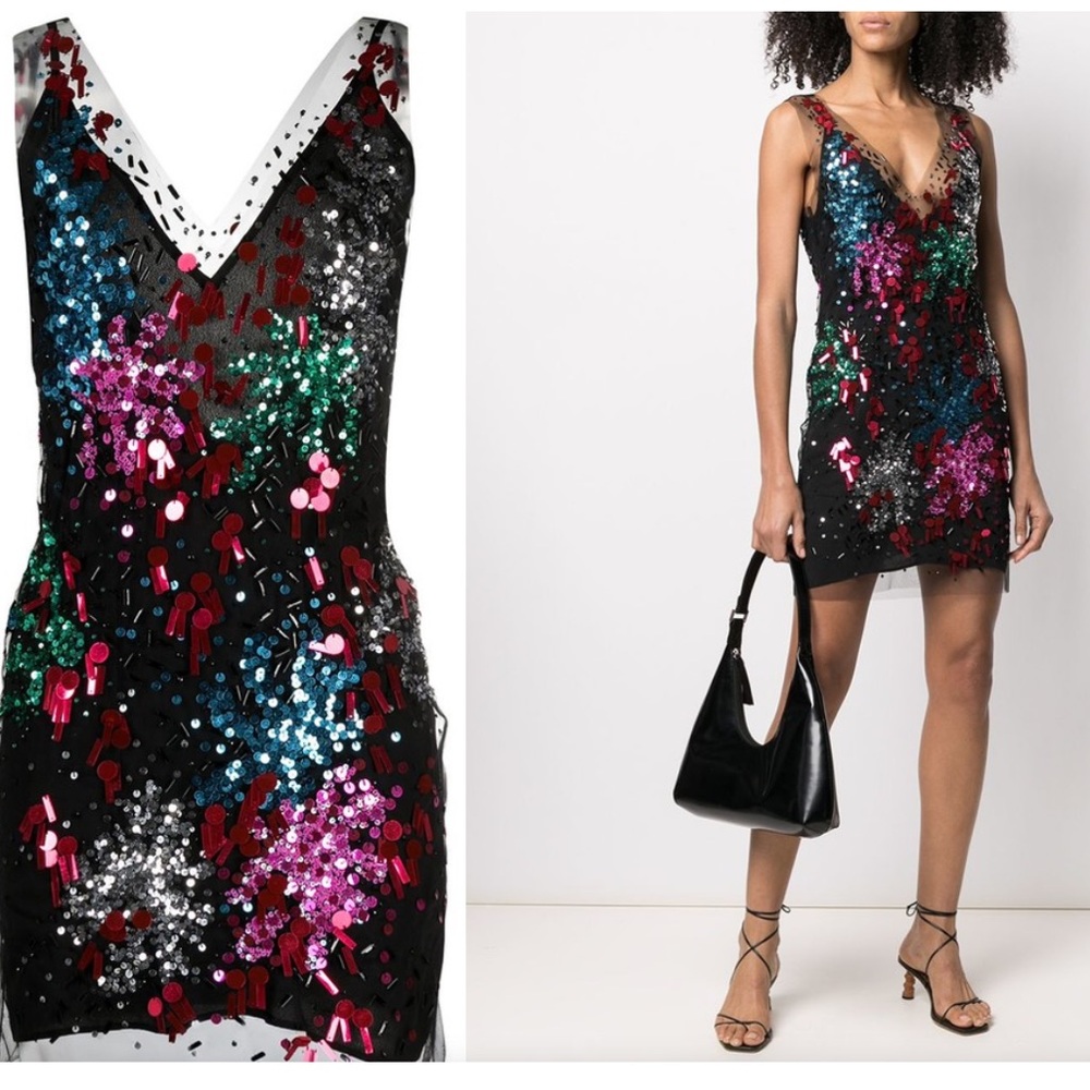 Faith Connexion rainbow sequin dress
